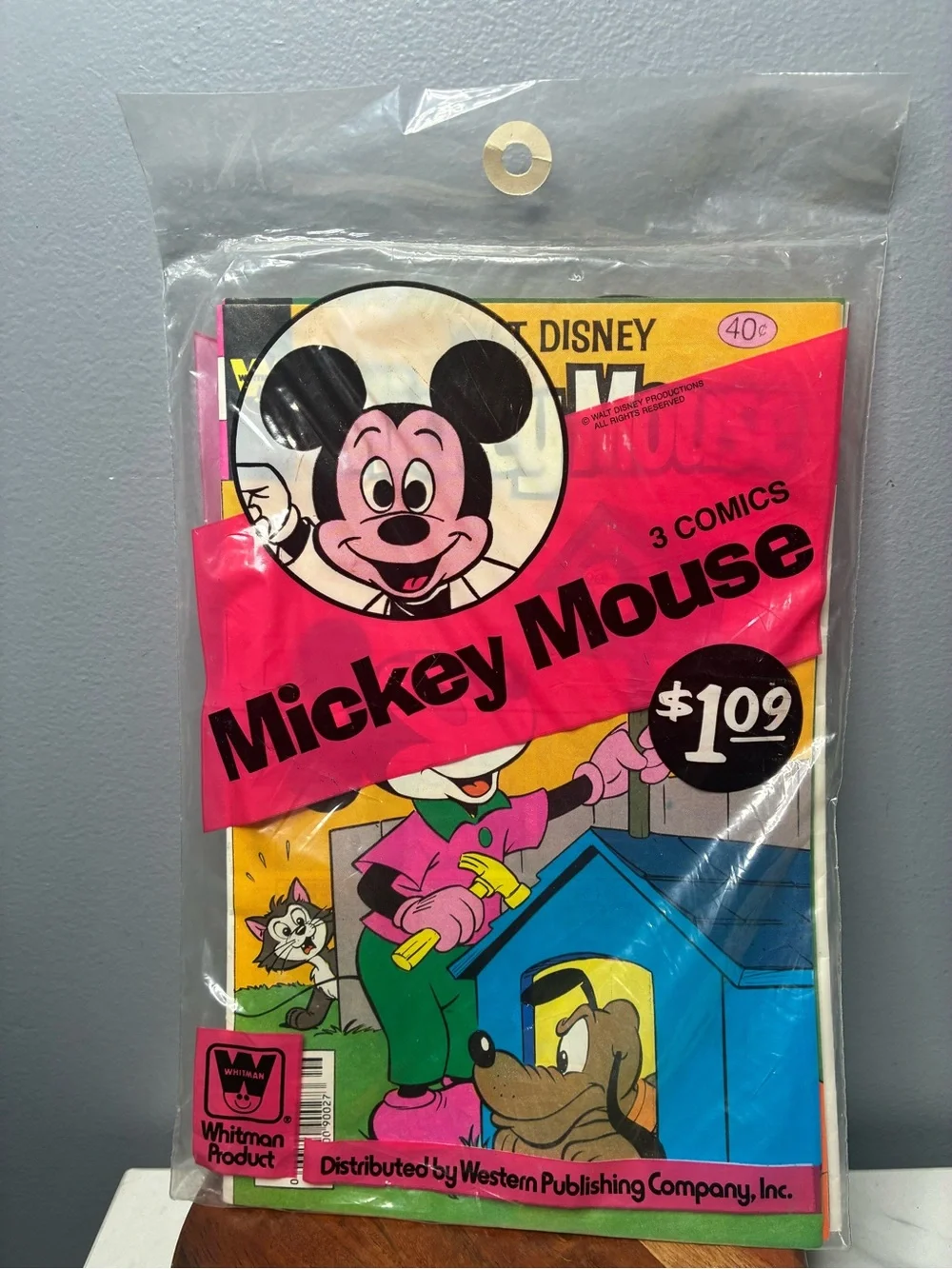 Sealed Walt Disney Mickey Mouse Whitman 3 Comic Book Pack NOS
